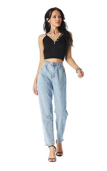 

arrivals woman high waist ladies jeans loose blue solid street denim skinny stright pants women's