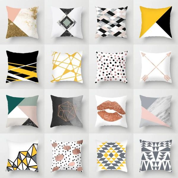 

cushion/decorative pillow marble texture case nordic pink cushion cover removable and washable throw pillows for living room sofa home decor