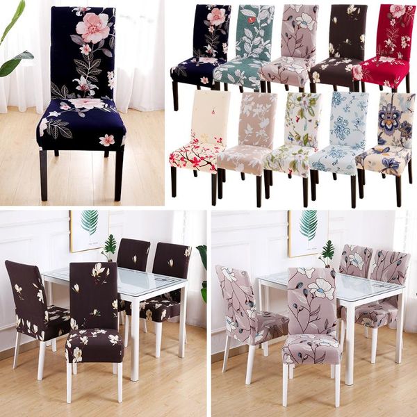 

chair covers printed cover washable stretch anti-dirty elastic seat for wedding party kitchen dining romm banquet el