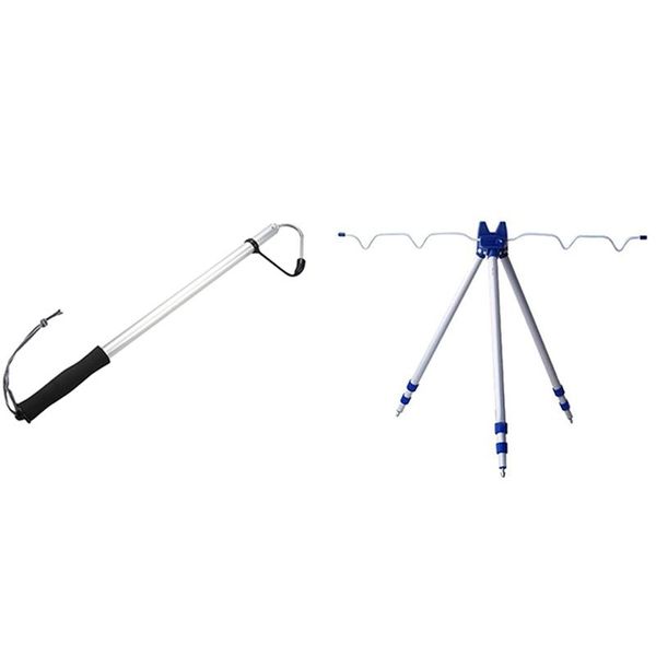 

120cm hook fish spear hooks control fishing tackle tool & rods tripod stand