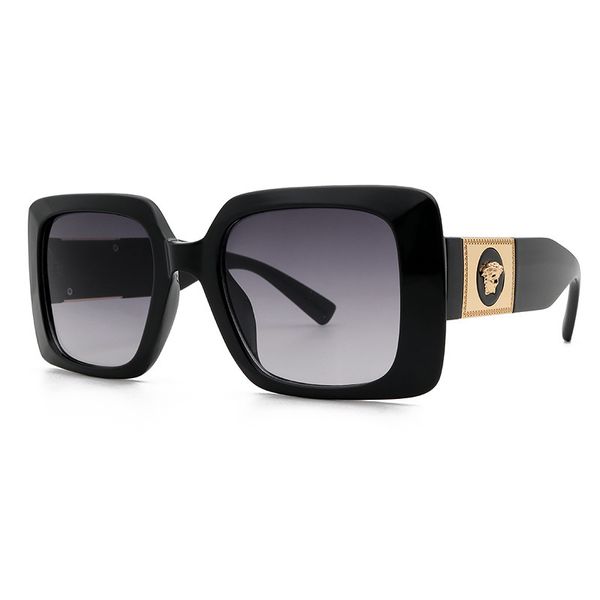 Moda Kare Güneş Kadınlar Gözlük Erkekler Vintage Büyük Çerçeve Sunglass Gözlük Kadın Degrade Shades UV400 óculos de Sol