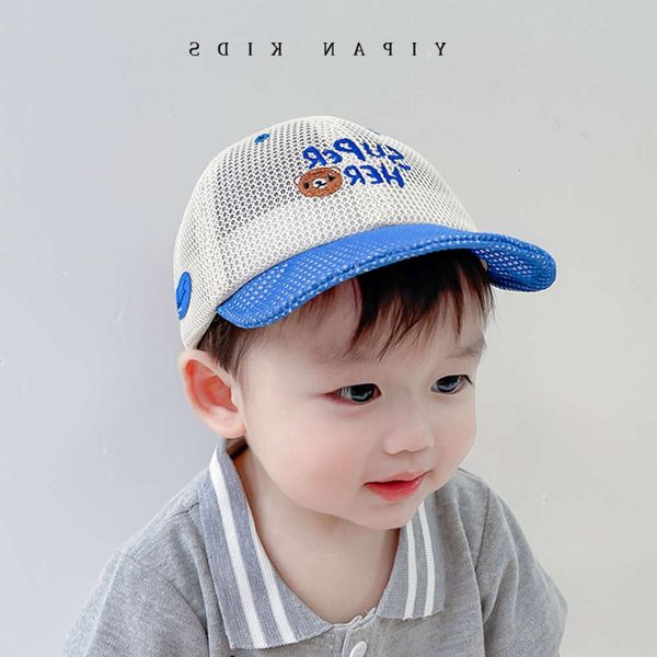 

children's cartoon summer sun hat cub baby net baseball cap, Yellow