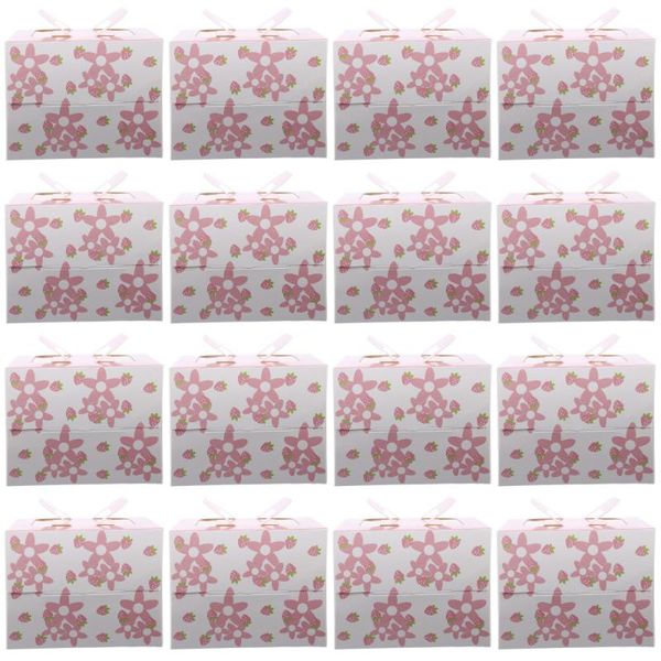 

gift wrap 20pcs handed cake packaging cases paper dessert packing boxes (assorted color)