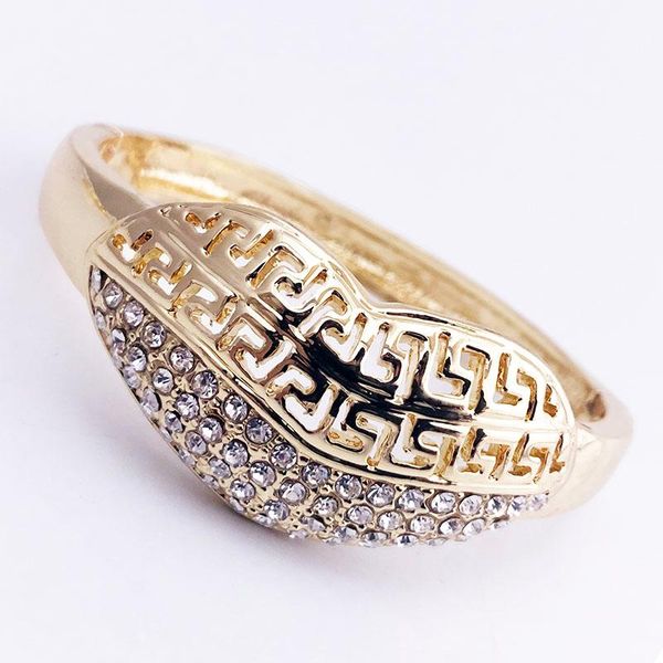 

full rhinestones heart shape bracelet moroccan bridal jewelry golden side opened bangles arrive bangle, Black