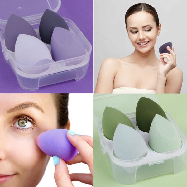 

sponges, applicators & cotton 4pcs/box cosmetic puff foundation blending powder beauty face cosmetics sponge water drop shape women's m