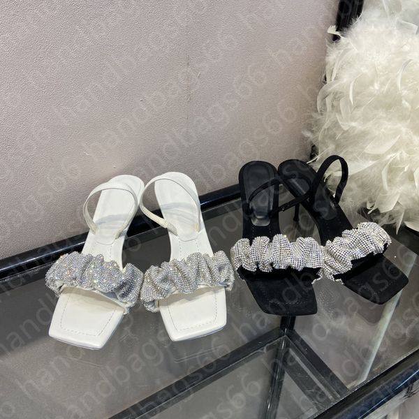 

2021 classic high heels and sandals leather women shoe party belt ladies, Black