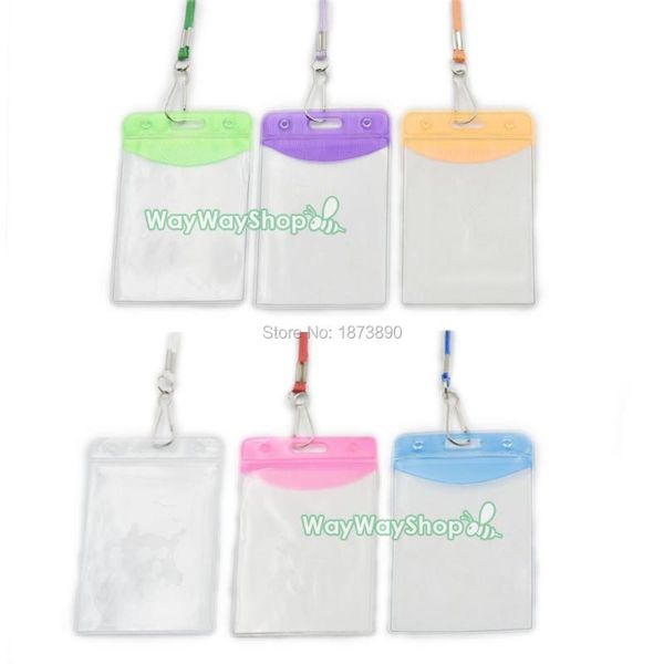

storage bags 6 pcs card holder and hook lanyard for id reel strap badge retractable horizontal&vertical choise
