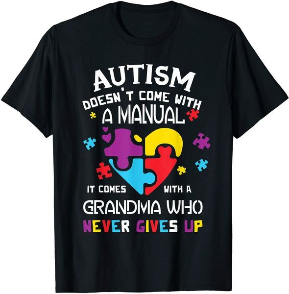 

autism awareness t-shirt for grandma boys mens t-shirt, White;black
