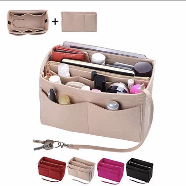 

felt bag organizer for totes bags solid organizers with zipper, Blue;pink