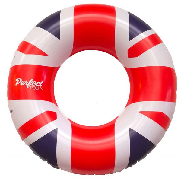 

swimming circle children's water inflatable toy cartoon advertisement orange fruit swimming rainbow double deck, Blue