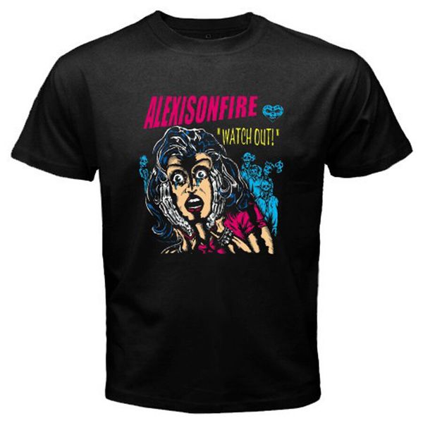 

ALEXISONFIRE Watch Out Logo Men's Black T-Shirt Size S-3XL 100% cotton, White;black