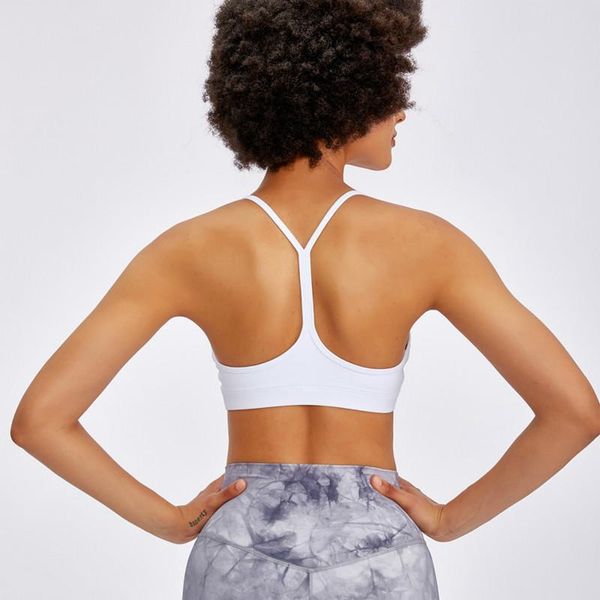 

yoga outfit sports underwear crop ladies seamless running beauty back bra double shoulder strap sportswear 2021
