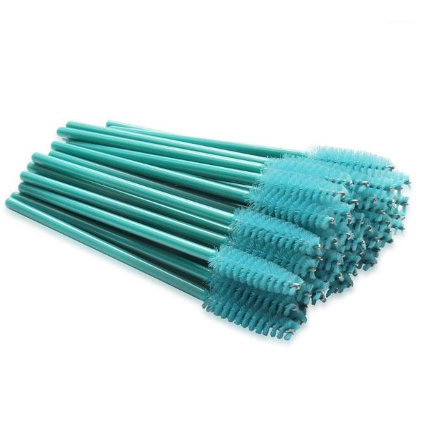 

1000pcs nylon plastic disposable eyelash brush spoolie blue mascara lash wands cosmetic eye makeup brushes1