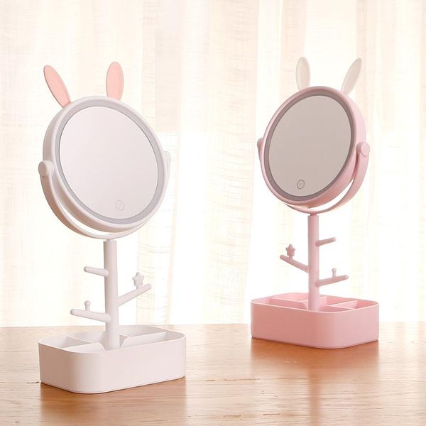 

makeup mirror with led light deskfill hd dressing creative lovely girl heart hostel mx01101030 mirrors