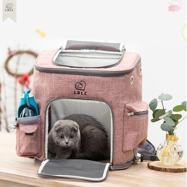 

backpack travel bag sports portable collapsible breathable pet medium cat dog out of the backpacks