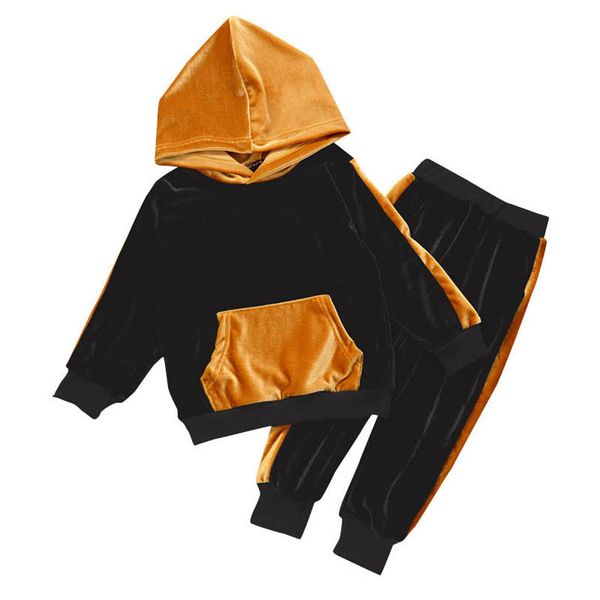 

kids clothing sets boys suits children clothes autumn winter casual hoodie tracksuit trousers cotton long-sleeved sportswear wear 2pcs b7782, White