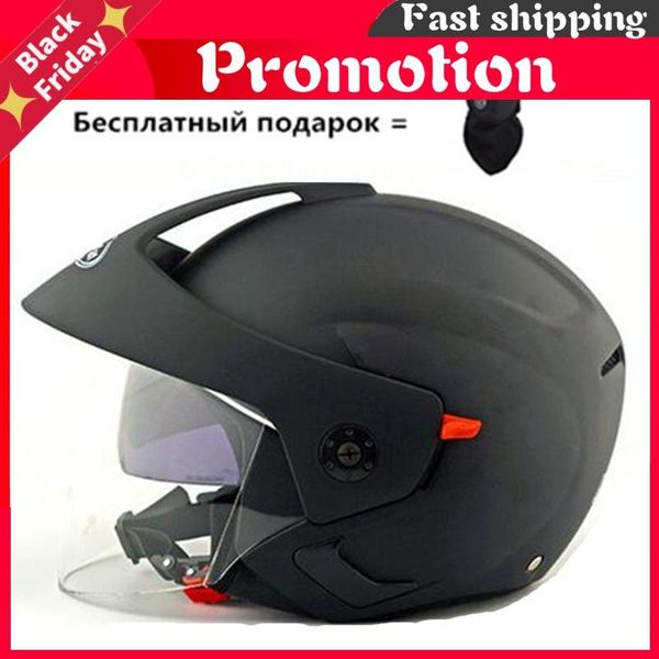 

motocross helmets (5 colors) masei ruby vintage helmet 3/4 open face scooter jet motorcycle double len