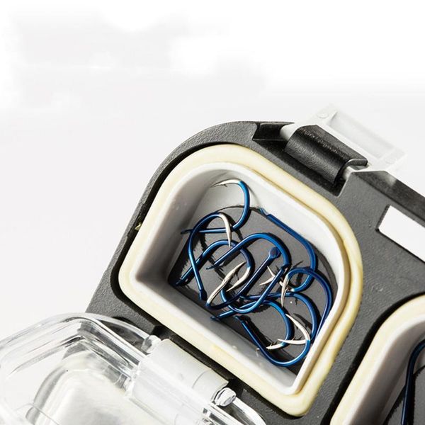 

fishing accessories storage case lightweight tackle box plastic for lure hooks waterproof sports 6 compartments portable outdoor