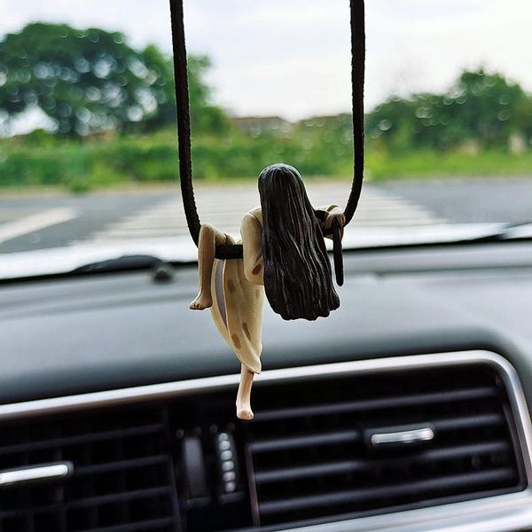 

interior decorations car pendant sadako model rear view mirror hanging accessories decoration cup edge