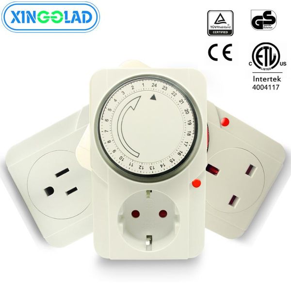 

smart power plugs mechanical timer socket 15 minutes 24 hours electronic indicator light switch adjustable certification ce rohs gs eu us uk
