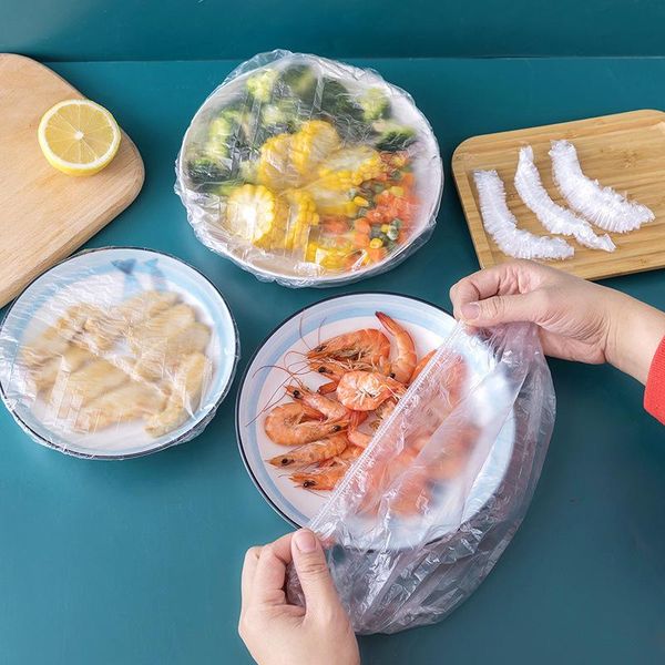 

kitchen storage & organization food wraps reusable self-sealing plastic wrap cover household refrigerator leftovers bowl plate disposable se