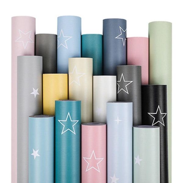 

self-adhesive thickened solid color removable pvc waterproof wallpapers bedroom background wall furniture renovation stickers