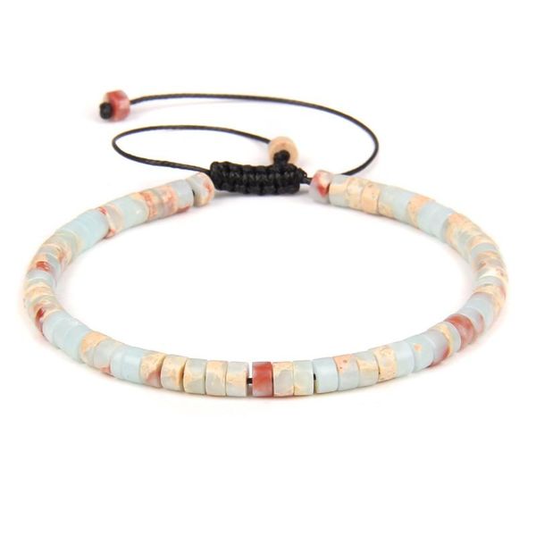 

beaded, strands natural stone women bracelet 2x4mm colorful imperial jaspers beads yoga men handmade adjustable eenrgy jewelry gifts, Black