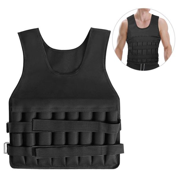 

running jerseys 20kg loading weight vest for training exercises fitness jacket gym workout boxing waistcoat adjustable sports clothing, Black;blue
