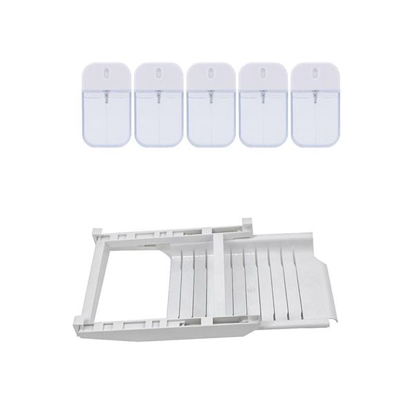 

kitchen storage & organization 5pc portable spray bottle travel out perfume sub-bottling 1x hanging rack refrigerator clip