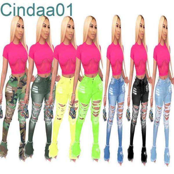 

women jeans denim flared long pants bell bottom trousers hole ripped full length leggings bodycon streetwear stylish clothing 636, Blue