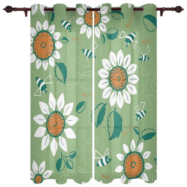 

exquisite home curtains abstract floral pattern green living room bedroom kitchen translucent polyester decorative curtain & drapes