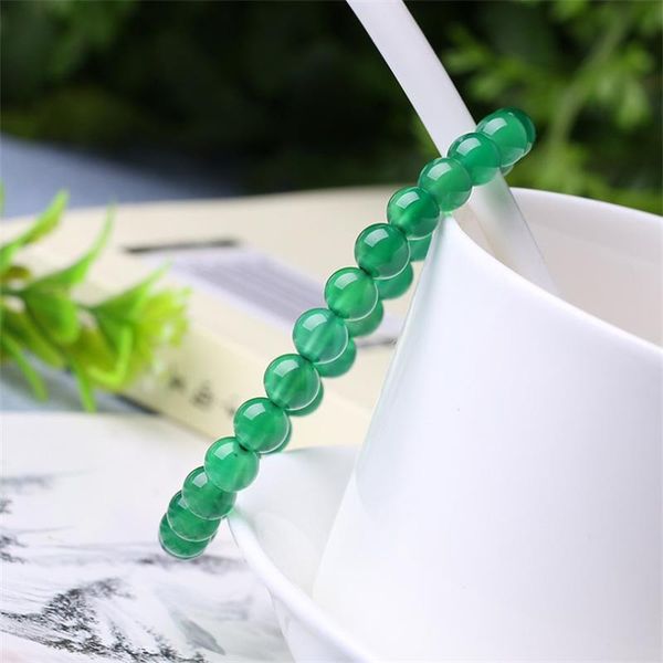 

beaded, strands customize green onyx bracelets jewelry healing power prayer party lover prom 6/8/10/12mm energy stone elastic agates bracele, Black