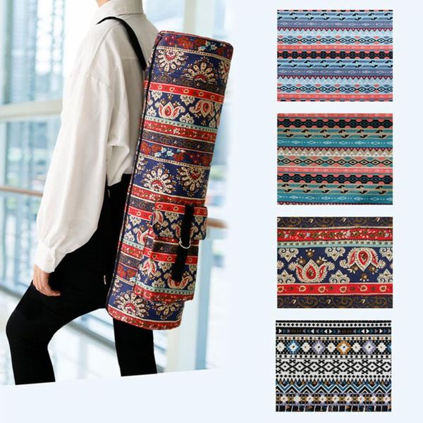 

yoga mat bag sling carrier fitness tool ethnic cylinder for sports storage sport beach tour outdoor bags