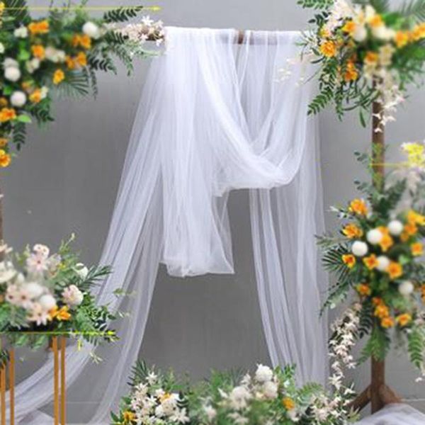 

party decoration 5/10m tulle wedding organza roll sheer crystal fabric for mariage yarn birthday event supplies 5z