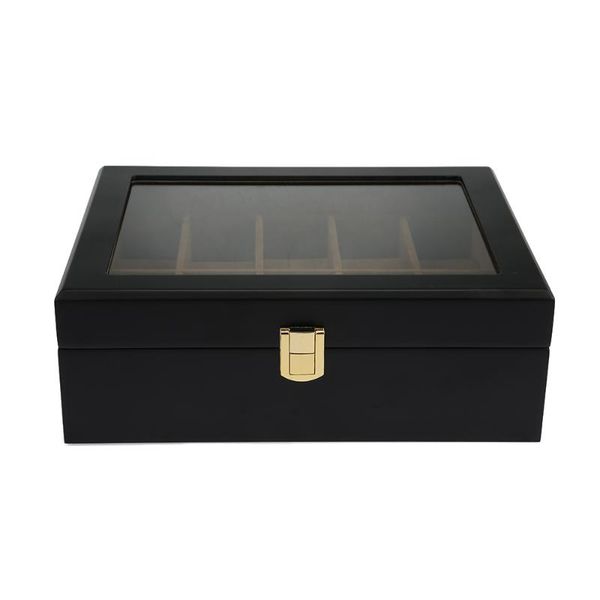 

storage boxes & bins 10 grids wooden watch box jewelry display organizer