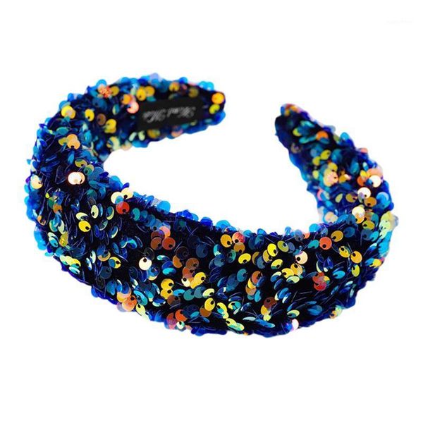 

vintage sequin wide hairband blingbling headband customized hair accessories party1