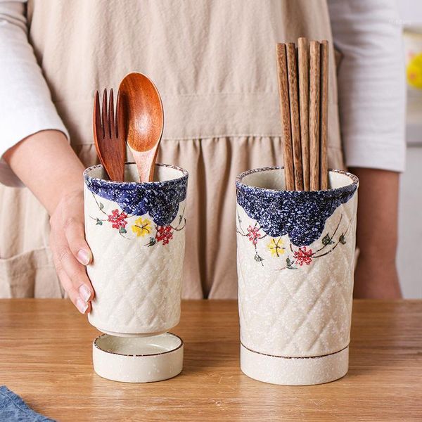

storage bottles & jars japanese ceramic chopstick holder household tableware barrel kitchen supplies table decoration items