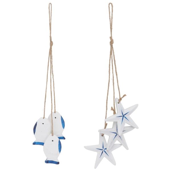

novelty items 6pcs mediterranean wall decor hanging ornament creative (blue)