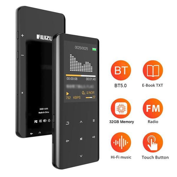

& mp4 players ruizu d18 bt mp3 portable music video player lossless hifi sound 2.4-inch oled screen with speak