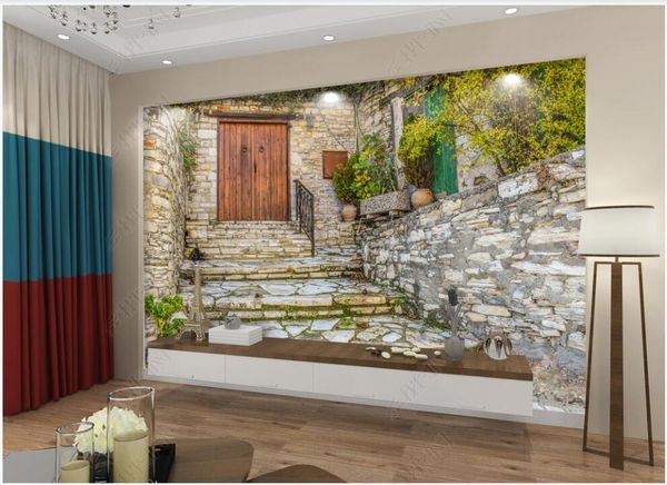 

wallpapers 3d po wallpaper custom mural on the wall modern nordic stone stairs landscape home decor paper in living room