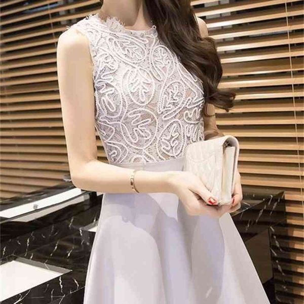 

dress 3-18 elegant high panel rise lace waist, White;black
