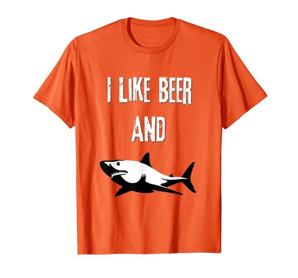 

funny i like beer and sharks t-shirt humor tees, White;black