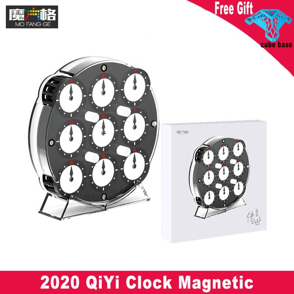 

2021 qiyi clock magnetic puzzle speed cube puzzle magic cube stickers magnetic clock gift intelligence toys for children