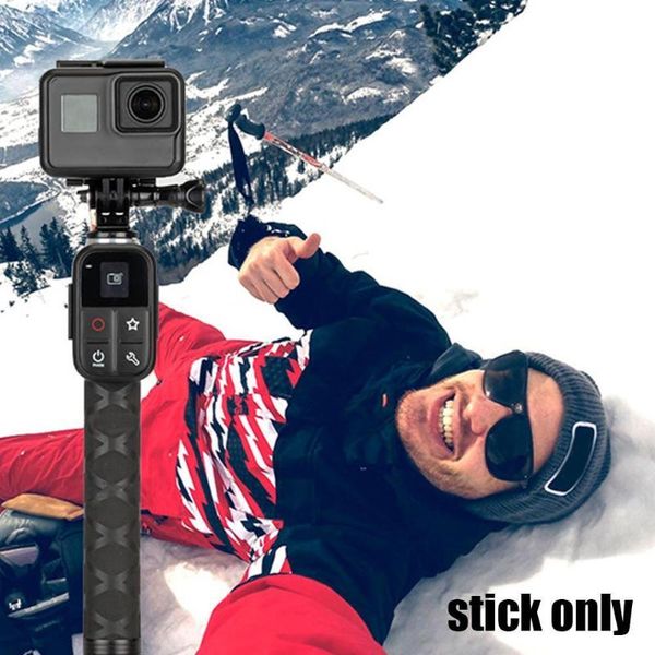 

inch carbon fiber selfie stick tripod waterproof balck camera hero pole 9/8/7 action accessorie for osmo x e7n1 monopods