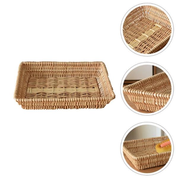 

storage baskets 1pc hand woven basket deskcontainer open box fruits