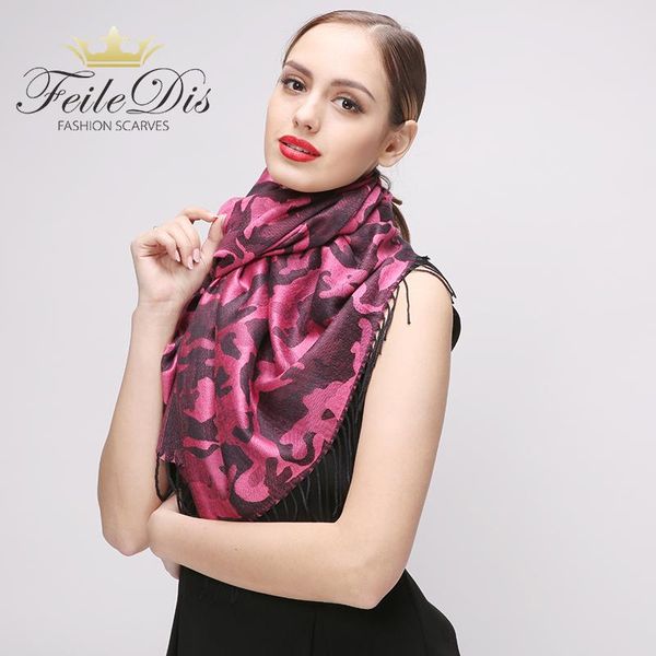 

scarves [feiledis]stylish warm blanket scarf woman gorgeous wrap long tassel plaid thick brand shawls and for women fd279, Blue;gray