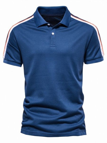 

men contrast side seam polo shirt p7vr#, White;black