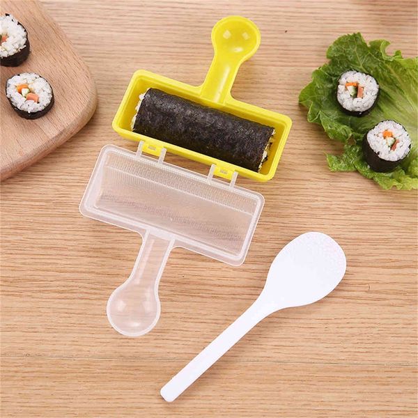

sushi maker roll hand shake rice ball meat sushi vegetables and spoon kitchen diy bento sushi accessory tool