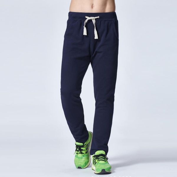 

men's pants mens jogger elastic active basic urban harem slim fit trousers, Black