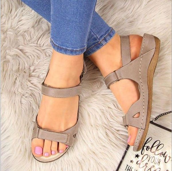 

sandals 2021 women summer shoes beach chaussures femme comfort wedges for, Black